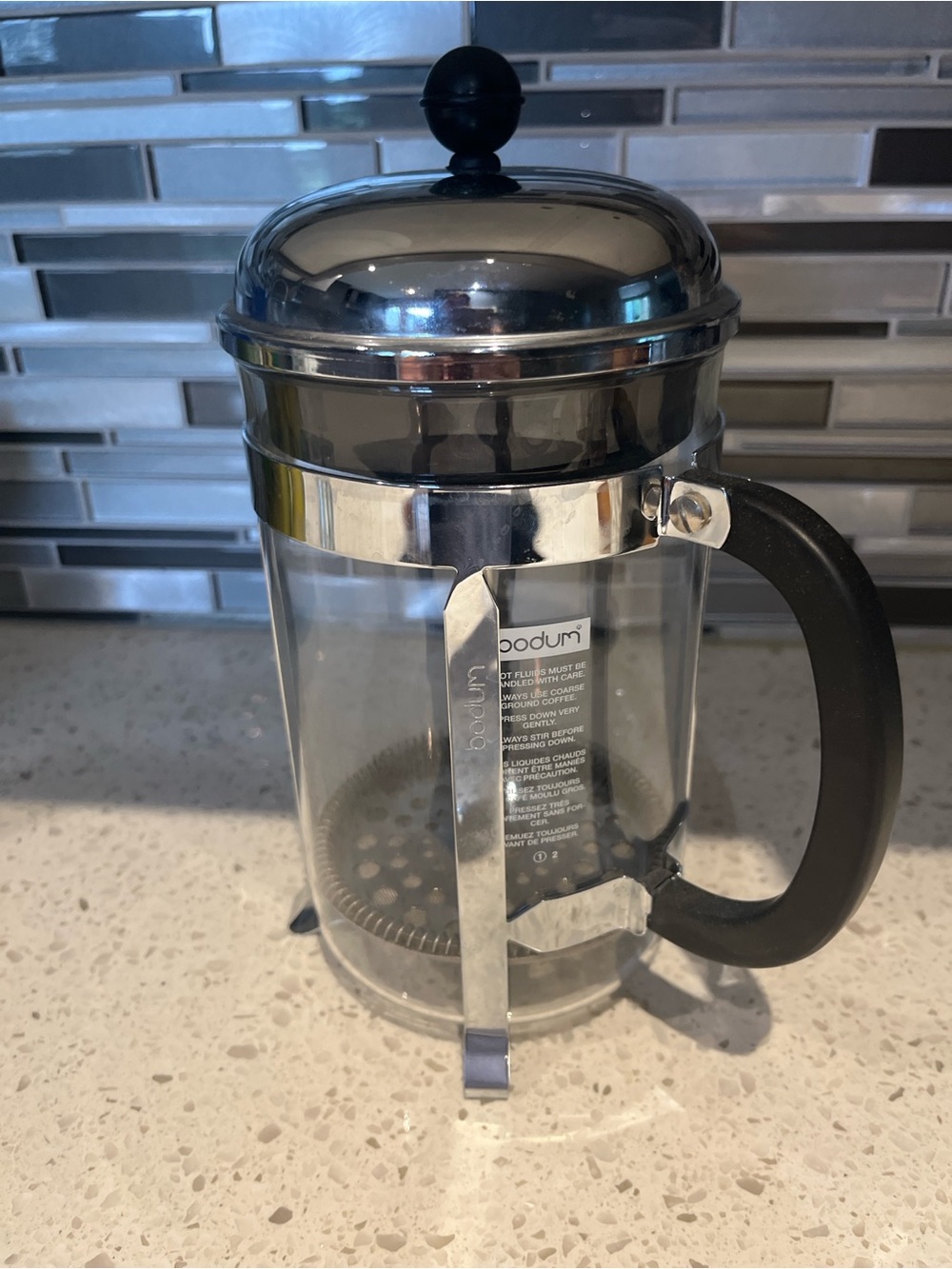 Bodum French Press Coffee Maker – Clear, Stainless & Black